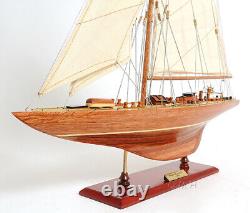 24 Inch Endeavour Small Sailboat Boat Model Wooden Wood Replica New