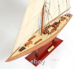 24 Inch Endeavour Small Sailboat Boat Model Wooden Wood Replica New