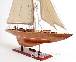 24 Inch Endeavour Small Sailboat Boat Model Wooden Wood Replica New