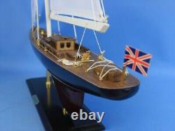 24-Inch Wood MODEL SAILBOAT Endeavour Yacht Boat Wood Replica Nautical Decor New