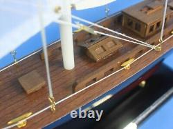 24-Inch Wood MODEL SAILBOAT Endeavour Yacht Boat Wood Replica Nautical Decor New