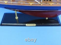 24-Inch Wood MODEL SAILBOAT Endeavour Yacht Boat Wood Replica Nautical Decor New