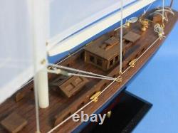 24-Inch Wood MODEL SAILBOAT Endeavour Yacht Boat Wood Replica Nautical Decor New