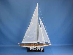 24-Inch Wood MODEL SAILBOAT Enterprise Yacht Boat Nautical Home Decor Display