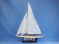 24-Inch Wood MODEL SAILBOAT Enterprise Yacht Boat Nautical Home Decor Display