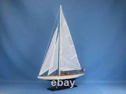 24-Inch Wood MODEL SAILBOAT Enterprise Yacht Boat Nautical Home Decor Display