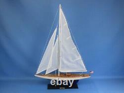 24-Inch Wood MODEL SAILBOAT Enterprise Yacht Boat Nautical Home Decor Display