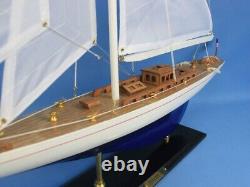 24-Inch Wood MODEL SAILBOAT Enterprise Yacht Boat Nautical Home Decor Display