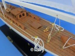 24-Inch Wood MODEL SAILBOAT Enterprise Yacht Boat Nautical Home Decor Display