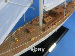 24-Inch Wood MODEL SAILBOAT Enterprise Yacht Boat Nautical Home Decor Display