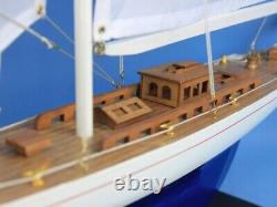 24-Inch Wood MODEL SAILBOAT Enterprise Yacht Boat Nautical Home Decor Display