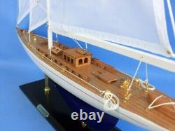 24-Inch Wood MODEL SAILBOAT Enterprise Yacht Boat Nautical Home Decor Display