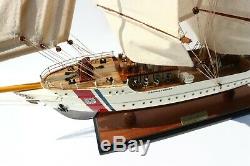24 US Coast Guard Eagle Painted Wood Model Boat, Fully Assembled