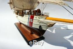 24 US Coast Guard Eagle Painted Wood Model Boat, Fully Assembled