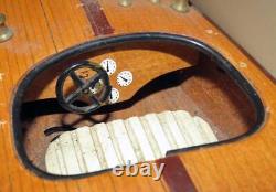 24 Wooden Model of a 1938 Chris-Craft Triple Cockpit Speed Boat Runabout