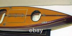 24 Wooden Model of a 1938 Chris-Craft Triple Cockpit Speed Boat Runabout