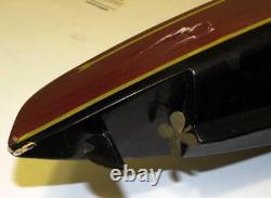24 Wooden Model of a 1938 Chris-Craft Triple Cockpit Speed Boat Runabout