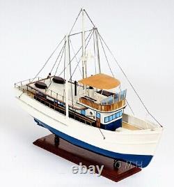 25-Inch Assembled FISHING BOAT MODEL Dickie Walker Wood Ship Home Display Decor