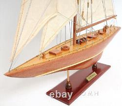 25 Inch Enterprises Sm Sailboat Model America Cup Wooden Wood Boat Replica New