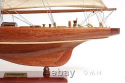 25 Inch Enterprises Sm Sailboat Model America Cup Wooden Wood Boat Replica New