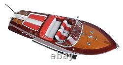 26.5 Medium Riva Aquarama RC SPEEDBOAT Wood Model Assembled Toy Speed Boat Gift