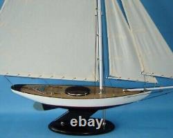 26 SAILBOAT MODEL Wooden Replica Boat Vessel Nautical Home Display Decor Gift