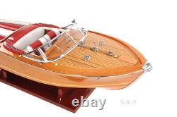 27 Inch Riva Aquarama Medium Italy Speedboat Wood Boat Model Replica