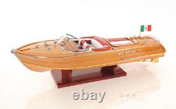 27 Inch Riva Aquarama Medium Italy Speedboat Wood Boat Model Replica