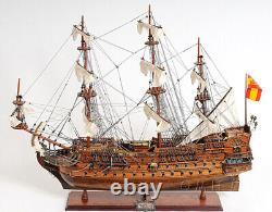 28 Inch San Felipe Medium wooden Wood Boat Model Replica