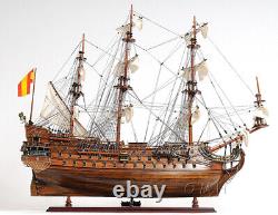 28 Inch San Felipe Medium wooden Wood Boat Model Replica