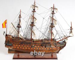 28 Inch San Felipe Medium wooden Wood Boat Model Replica