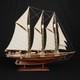 28 Wooden Sailboat Model Atlantic Schooner, Handmade Sailing Yacht Ship Replic