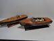 2 Clean Vintage Collectible Model Wood Boats See Pictures Free Ship