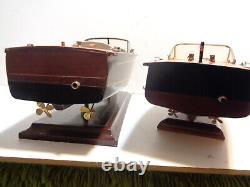 2 Clean Vintage Collectible Model Wood Boats see pictures FREE SHIP