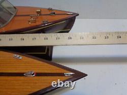 2 Clean Vintage Collectible Model Wood Boats see pictures FREE SHIP