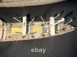 2 VTG Ideal Assembled Balsa Wood Model Boat Steam Ships Display 26 Nautical