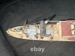 2 VTG Ideal Assembled Balsa Wood Model Boat Steam Ships Display 26 Nautical