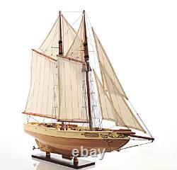 30 Inch Bluenose II Fully Assembled Wooden Wood Boat Model Replica New
