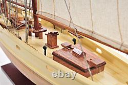 30 Inch Bluenose II Fully Assembled Wooden Wood Boat Model Replica New