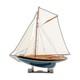 31 Black Blue And White Solid Wood Pen Duick Hand Painted Model Sail Boat