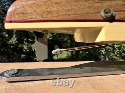 32 Authentic Models Chris Craft Wood Boat Typhoon Cruiser Triple Cockpit Vtg