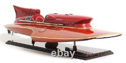 32 Inch Ferrari Hydroplane Wood Model Boat Ship