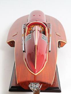 32 Inch Ferrari Hydroplane Wood Model Boat Ship