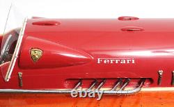 32 Inch Ferrari Hydroplane Wood Model Boat Ship