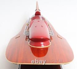 32 Inch Ferrari Hydroplane Wood Model Boat Ship