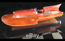 32 Luxury Wood Yacht Thunder-Boat Racing Nautical Home Decor Authentic Models