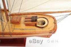 33 x28 America's Cup America Sailboat Wood Boat Model Yacht Assembled Mahogany