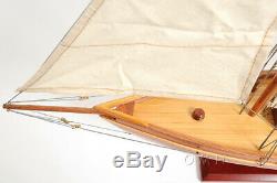 33 x28 America's Cup America Sailboat Wood Boat Model Yacht Assembled Mahogany