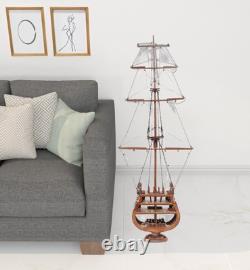 34 Brown Boat Model Sculpture