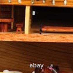 34 Wood Brown Solid Wood Hand Painted HMS Endeavour 1768 Open Hull Model Boat